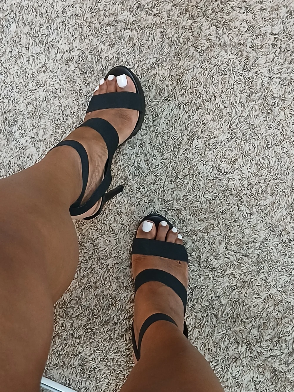 INC International Concepts Black Strappy High Heel Sandals
